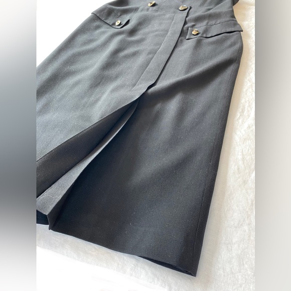 Vintage 80s Jackie K Pure Virgin Wool Black Dress - Picture 8 of 12